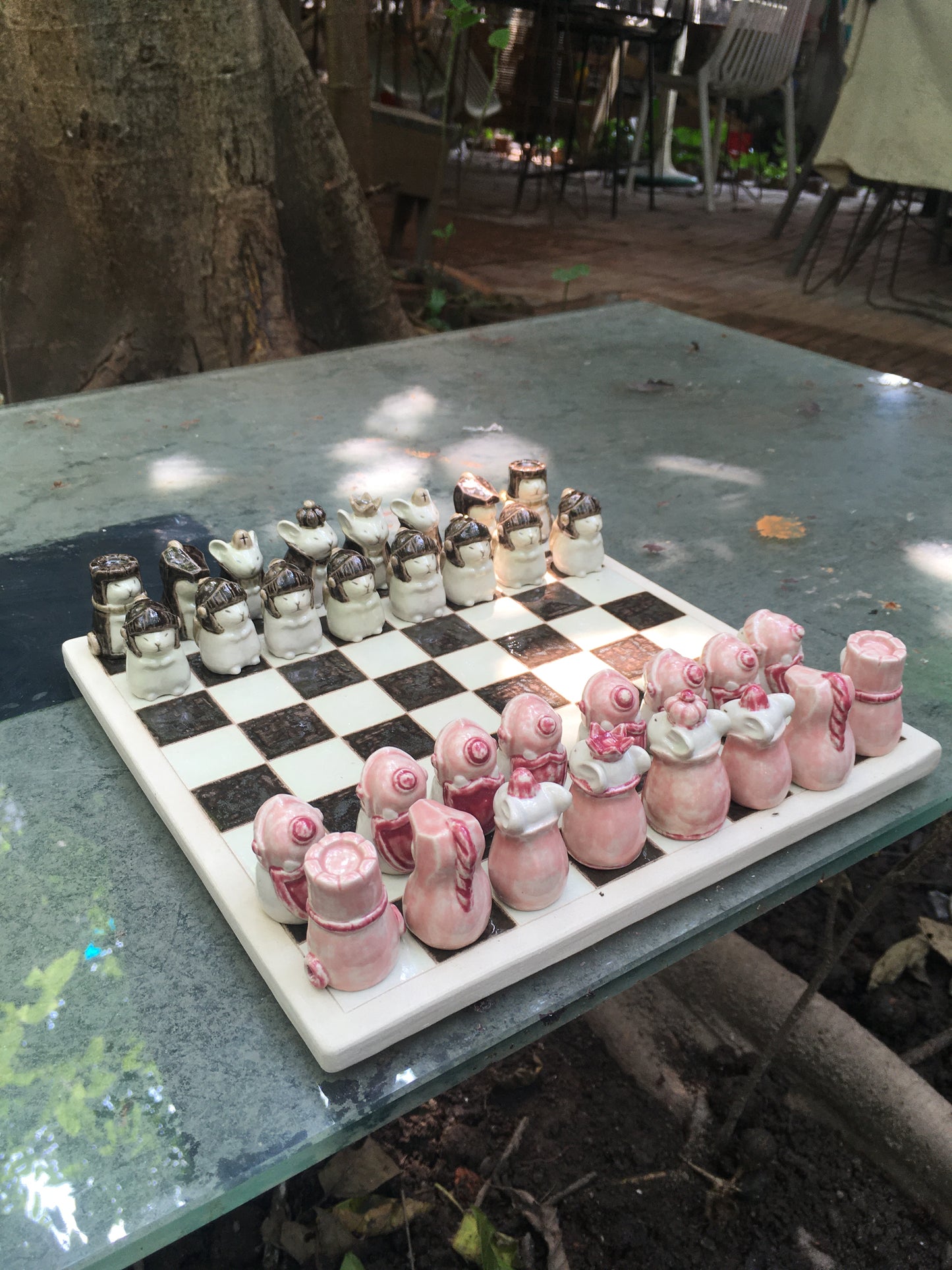 Ceramic chessboard