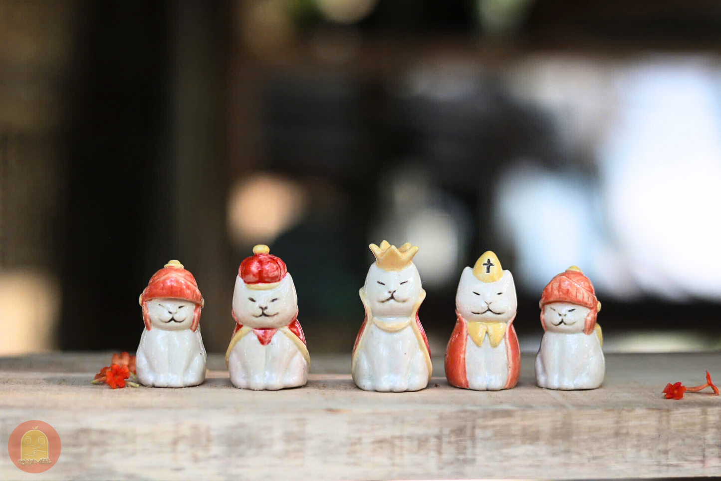 Ceramic Cat Chess Set - Nghich Dat - Clay Play
